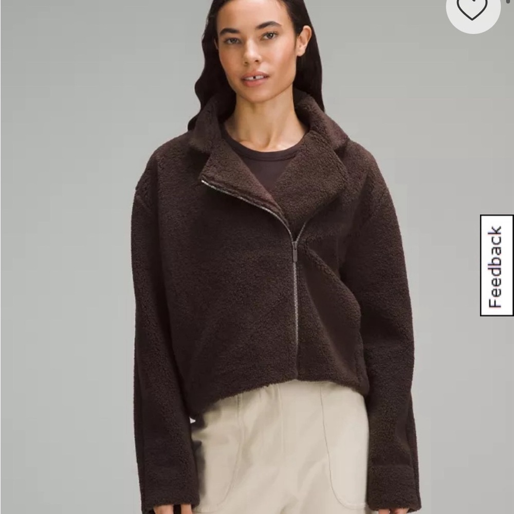 Lululemon texture fleece moto Jacket